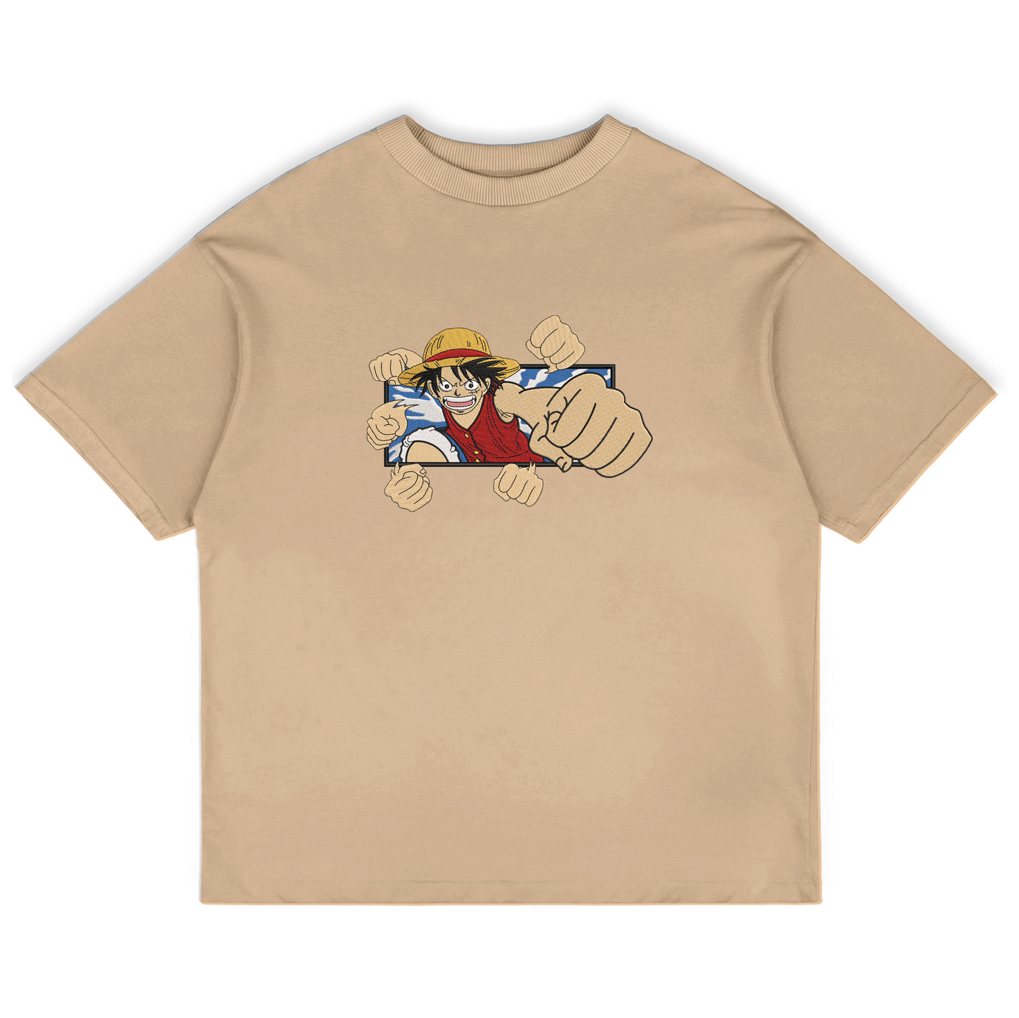 One Piece - Luffy Embroidered Tshirt