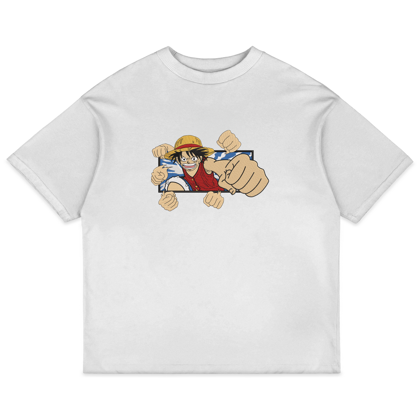 One Piece - Luffy Embroidered Tshirt